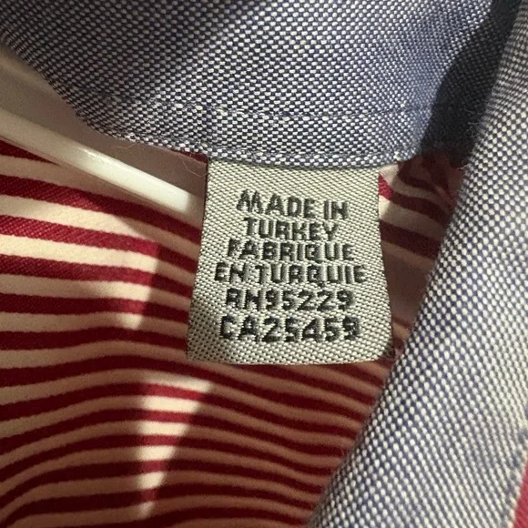 Ted Baker Men's Red and White Striped Dress Shirt Size Small - Picture 5 of 6
